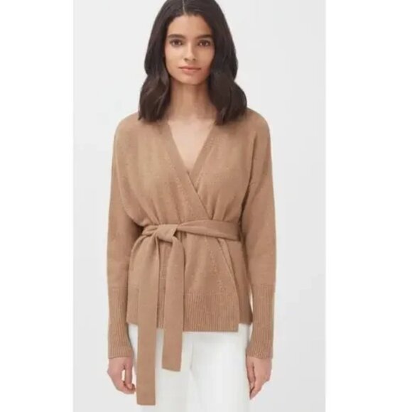 NWT Quince Mongolian Cashmere Wrap Sweater Size S - Picture 1 of 12